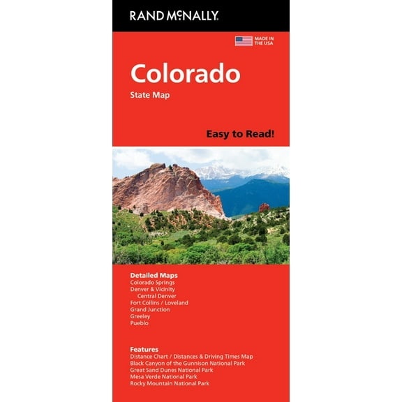 Rand McNally Easy to Read: Colorado State Map, (Paperback)