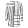 thumbnail image 6 of Njagoc3 Womens Fashion Printed T-shirt 3/4 Sleeves Blouse Round Neck Casual Blouse Tops, 6 of 6