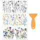 thumbnail image 1 of Juego de 3 calcomanías de flores silvestres para muebles y manualidades (30 x 15 cm). Incluye 1 espátula., 1 of 9