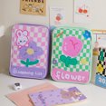 thumbnail image 1 of Embrague Girl Cartoon PU Checkerboard Pattern Tablet Case Zipper Clutch (Púrpura) Likrtyny Para Estrenar, 1 of 4