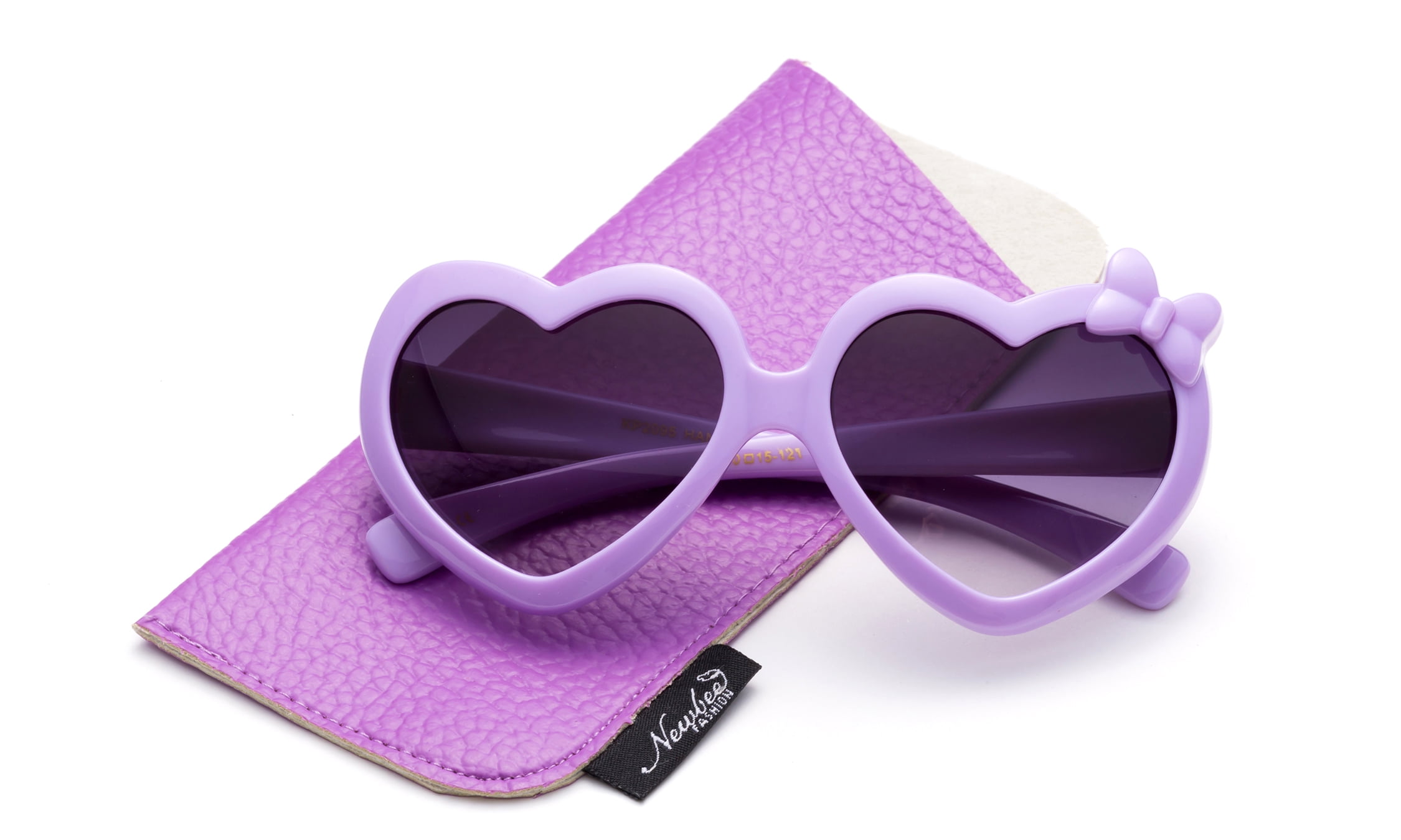 Newbee Fashion Girls Heart Sunglasses with Bow Cute Heart Shaped