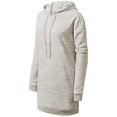 thumbnail image 3 of Made by Olivia Women's Casual Loose Fit Long Sleeves Over-Sized Tunic Sweatshirts Ivory Heather LX, 3 of 5