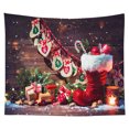 thumbnail image 1 of Tapiz de pared de Navidad Decoración colgante de pared Muñeco de nieve Papá Noel Árbol de Navidad Elemento Impresión digital Tapiz Ropa de cama Tapiz Dormitorio Sala de estar Estilo brillar Hogar, 1 of 4