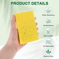 thumbnail image 2 of Uxcell 12-Pack Esponjas de Cocina, Esponja de Limpieza de Celulosa Ecológica Sin Rayones para Limpiar Desordenes Difíciles [Amarillo], 2 of 6