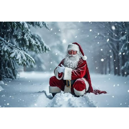 Puzzles Games -Santa Claus in The Snow-Pieces Fit Together Perfectly 300 Piece Jigsaw Puzzle with Hidden Images