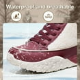 thumbnail image 6 of ZUTY Winter Sneakers for Women Chunky Platform Warm Comfortable Suede Round Toe Casual Snow Walking Shoes Red 6, 6 of 7
