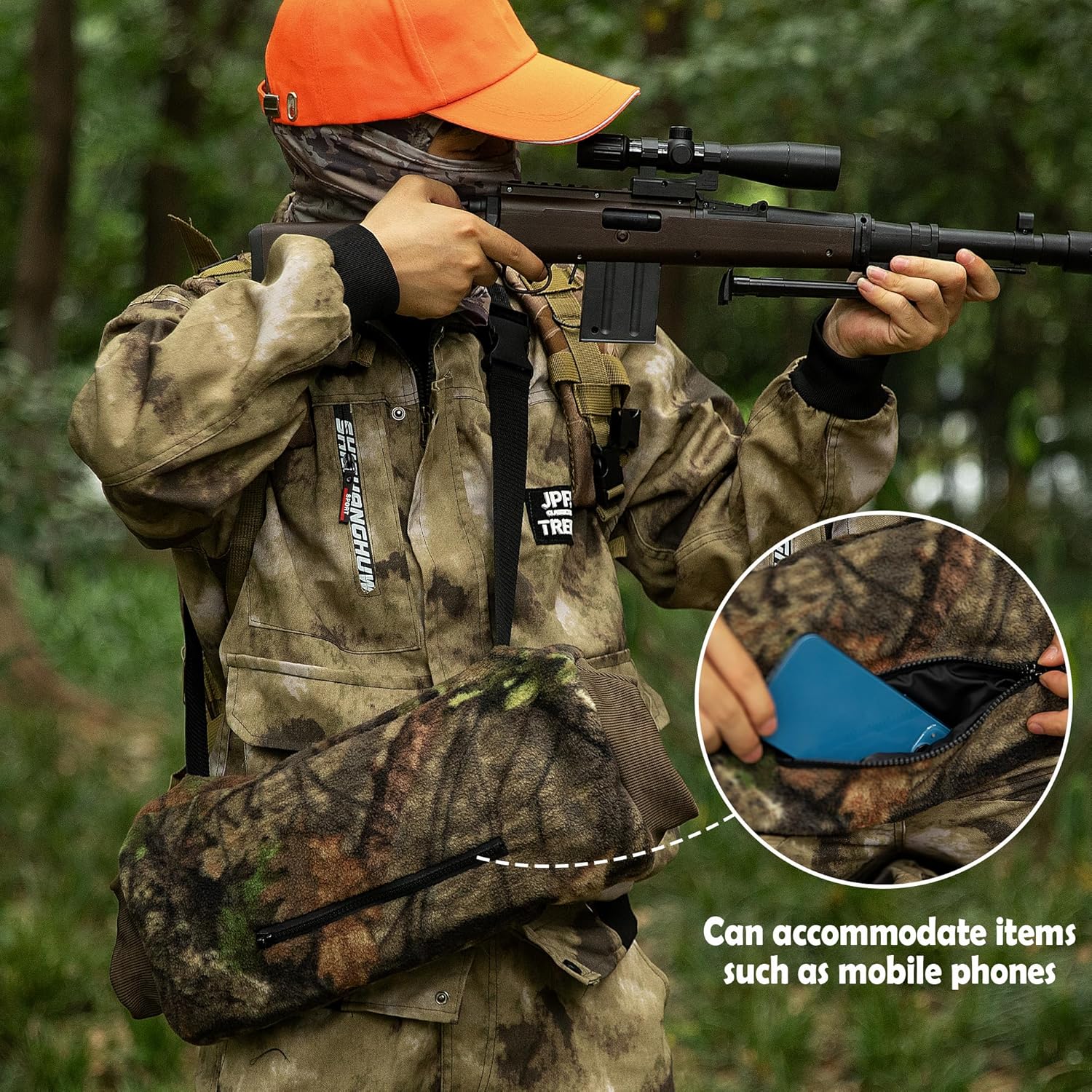 Ebaokuup Camouflage Hunting Hand Muff, Hand Warmer Waist Pouch