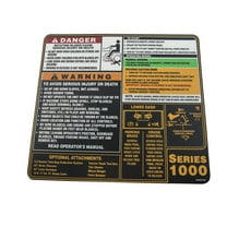 CUB CADET 777S32531 Label Frame Cover 1000 Ser LT 1042 1045 1046 1050