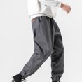 thumbnail image 3 of ZKCCNUK Cargo Pants for Men's Fashion Classic Twill Relaxed Fit Work Wear Sweatpants for Men Cargo Pants Gray XXL, 3 of 7