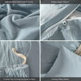 MooMee Duvet Cover Set 100 Washed Cotton Linen Like Textured