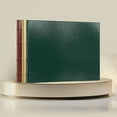 thumbnail image 6 of Gallery Leather Guest Book Wedding, Guestbook for Vacation Home, Baby Shower, Party, Special Events, add Polaroid Photos, 192 Lined Pages, Bonded Leather, Hardcover - Acadia Green, 6 of 6