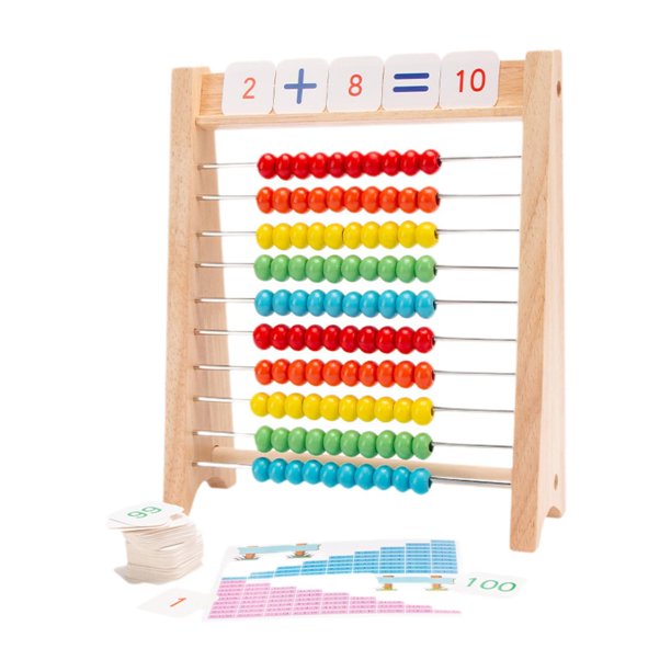 Juguete de ábaco de madera, juguete de aprendizaje de matemáticas, juguete de matemáticas clásico, juguete de matemáticas Montessori para niños