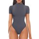 thumbnail image 3 of Body elegante de manga corta con cuello cuadrado para mujer, body ajustado liso, ropa interior básica que combina con todo, camiseta informal, Top Sexy de oficina para mujer, 3 of 5