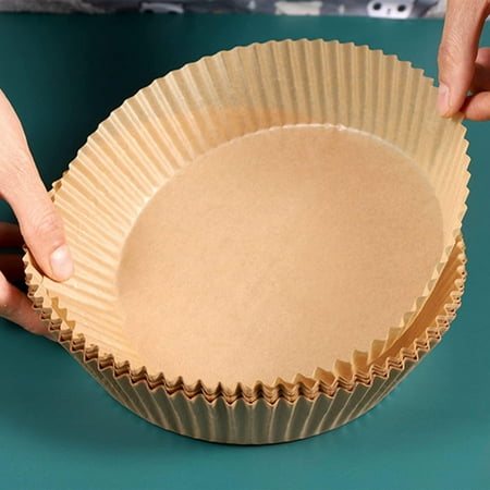 

100PCS Air Fryer Paper Liners Multipurpose Non-Stick Disposable Silicone Oil Paper Liners for Oven Air Fryer Baking Roasting Microwave Frying Pan