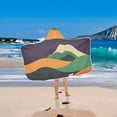 thumbnail image 2 of Yayeee Kids Hooded Towels Toddler Soft Absorbent Beach Bathing Wrap 50" x 23.5", Purple Mountain, 2 of 5