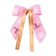 thumbnail image 2 of sruoe Christmas Tree Bow Decoration, Christmas Tree Topper, Velvet Bows for Christmas Tree, Gift Packag Bow Ribbon, Lightweight Hanging Christmas Bows for Home Front Door Party Decor, Pink, 2 of 6