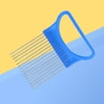 thumbnail image 4 of 12-Prong Onion Holder Cutter Slicer with Plastic Handle for Tomato Vegetable Lemon Potato(Blue), 4 of 7