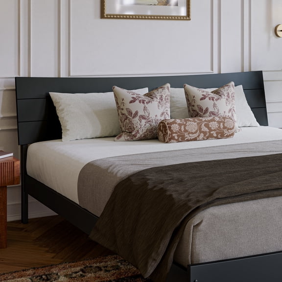 Phoenix King Solid Wood Headboard in Black