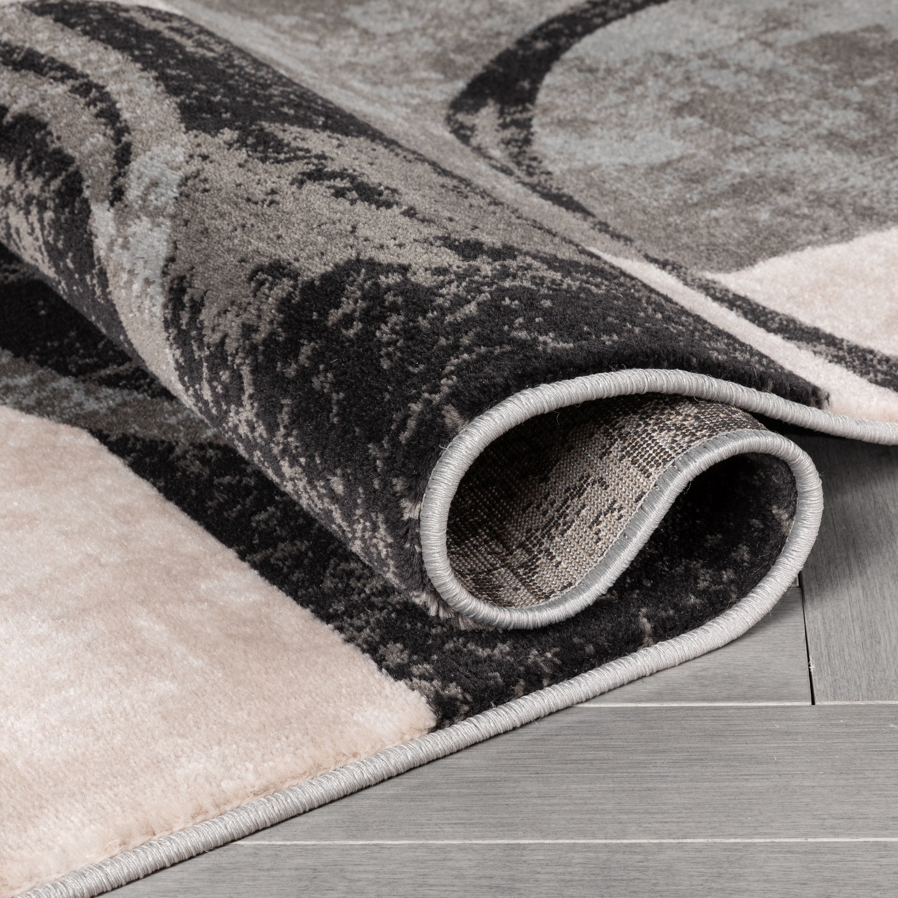 Well Woven Barclay Shai Modern Geometric Grey Green 5'3" x 7'3" Area Rug