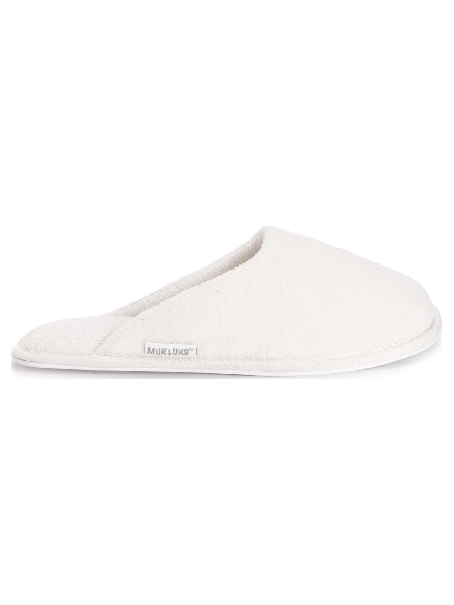 Muk Luks Women's Terry Cloth Square Toe Mule Slipper