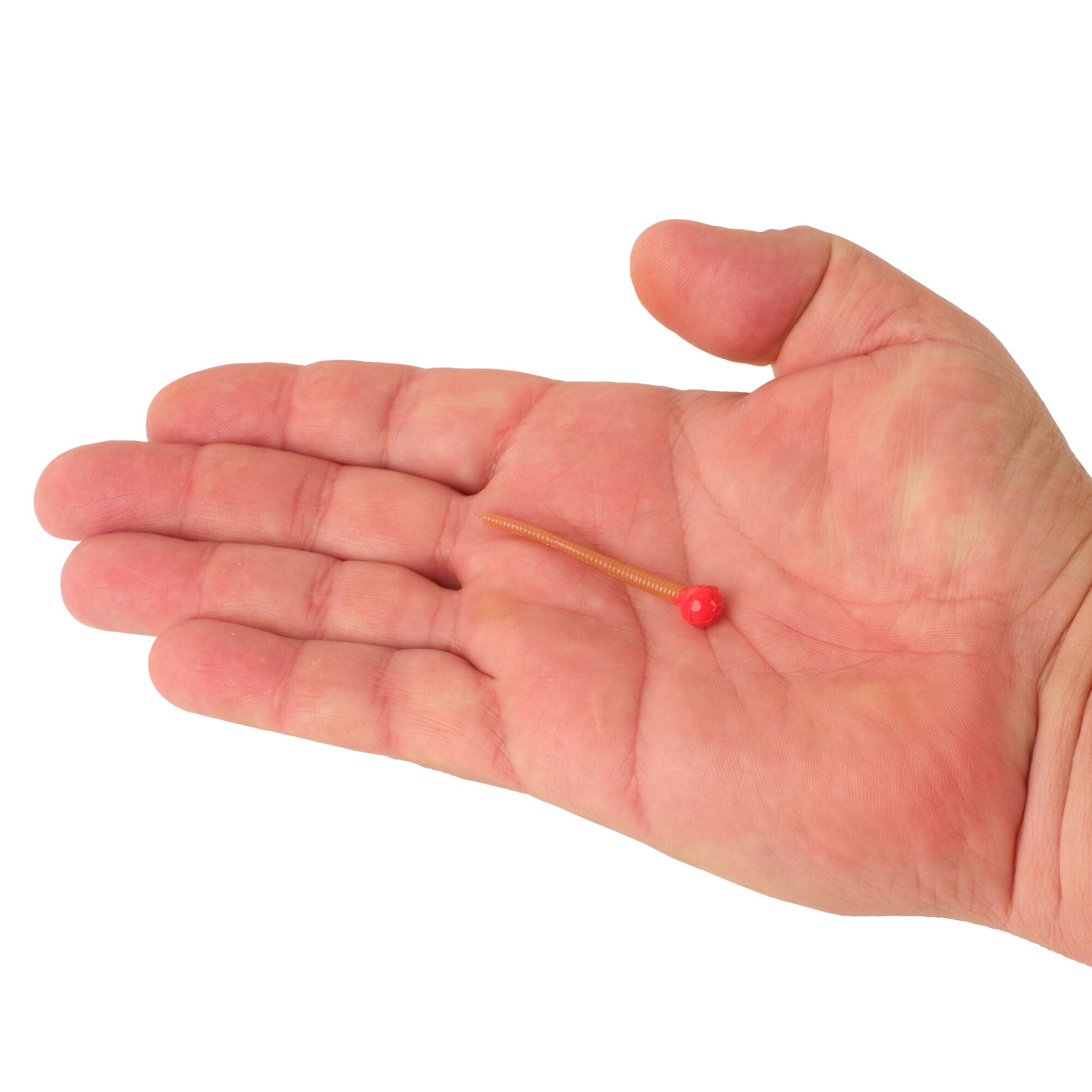 Berkley PowerBait® Floating Mice Tails, 2 in, Worms, Fluorescent Red/Natural (15 Count)