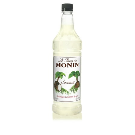 Monin Flavored Syrup, Coconut, 33.8-Ounce Plastic Bottle (1 liter)