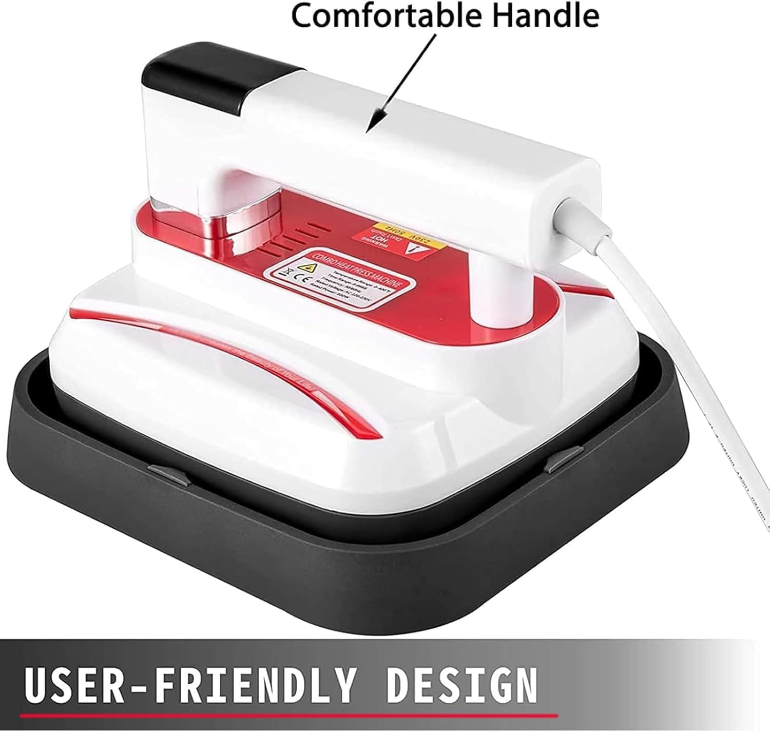 Heat Press Machine for T Shirts, 10" x 10" Portable Press Machine with Adjustable Temperature and Timer Auto Shutdown, Fast Evenly Heating Up, for Hat, Bags, Heating Transfer Projects