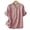 Pink, variant on Women's Short Sleeve V Neck Blouse Casual Cross Front Chiffon Top