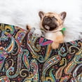 thumbnail image 3 of Yiaed Watercolor Romantic Paisley Print Dog Blankets-Cat Blanket Washable for Couch Protection,Puppy Blanket, Soft Plush Reversible Throw Furniture Protector-Small, 3 of 8