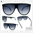 thumbnail image 2 of Classic Oversized Flat Top Oversized Thin Plastic Racer Fashion Sunglasses Black - Smoke, 2 of 8