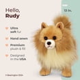 thumbnail image 3 of Bearington Rudy Pomeranian Plush Stuffed Animal Puppy Dog, 13 inch, 3 of 7