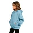 thumbnail image 6 of BLVB Hoodies for Girls Long Sleeve Cute Pullover Lightweight Comfy Oversized Hooded Sweatshirt with Thumb Hole(Sky Blue,13-14 Years), 6 of 8