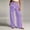 Purple, variant on Ynynloco Women's Cotton Striped Wide Leg Pants Comfy Pajama Pants High Waist Wide Leg Lounge Pants Lightweight Loose PJ Bottoms