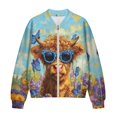 thumbnail image 4 of DISNIMO Highland Cow Printed Jackets for Women Butterfly Floral Printed Sweatshirts Zip Up Outwear Long Sleeve Jackets for Fall Winter, 4XL, 4 of 7
