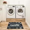 thumbnail image 2 of Ottomanson Non-Slip Rubberback Checkered 2x3 Laundry Room Rug, 26" x 35", Black, 2 of 8
