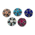 thumbnail image 1 of 5 Broches de Broche de de Imitación Botón de Encanto Fit de Cuero Zulema Botón del Rhinestone broche, 1 of 8