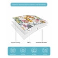 thumbnail image 4 of Full Size Quilt Bedding Set, Nautical Coastal Reversible Summer Quilt 3 Pieces, Watercolor Ocean Slippers Starfish Coral Shell Lightweight Bedspreads Coverlets with 2 Pillow Shams for All Seasons, 4 of 5