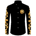 thumbnail image 4 of Camisas con estampado 3D de león dorado para hombre, Tops de manga larga con cuello vuelto y botones, ropa de calle de estilo barroco a la moda, 4 of 4