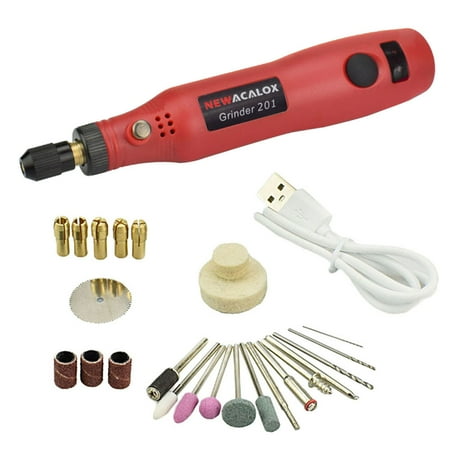 

10W Hobby Craft Mini Drill Grinder Tool Set Modeling Polishing Drilling - Red