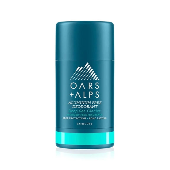 Oars   Alps Aluminum-Free Deodorant, Stick, Deep Sea Glacier, 1 Pack, 2.6 Oz