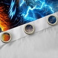 thumbnail image 4 of Castle Fairy Ice Hockey Boy Girl Curtains Pack Of 2 (42X84 Each),Sport Gamer Curtains Blackout,Blue Orange Lightning Bedroom Curtains,Lightweight Room Decor, 4 of 6