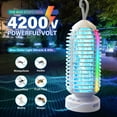 thumbnail image 3 of AENKYO Electric Bug Zapper Outdoor, Fly Mosquito Killer Lamp with Color Changing LED Light for Patio, Camping, White, 2 Pcs, 3 of 9