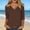 *Coffee, variant on ClodeEU Women's V Neck 3/4 Sleeve T-Shirt, Casual Solid Color Fit Summer Tops Khaki,Women's Plus S