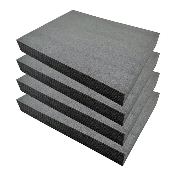 4 piezas de espuma organizadora de herramientas con insertos para cajas. Láminas de espuma extraíbles, material de amortiguación para manualidades, EP 40 cm x 33 cm x 2 cm