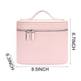 thumbnail image 4 of Cosmetic Case Leather Makeup Bag Portable Handheld Makeup Case Detachable Compartments, 4 of 5