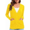 thumbnail image 4 of Urban CoCo Women's Button Down Lightweight Knit Cardigan Sweater with Pockets, 4 of 7