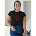 thumbnail image 2 of Abstract Heart Of Red Dots T-Shirt Women -Image by Shutterstock, Female Medium, 2 of 4