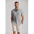 thumbnail image 3 of COOFANDY Mens Summer Textured Shirts Short Sleeve Casual Shirts Wrinkle Free Button Down Shirt, 3 of 6