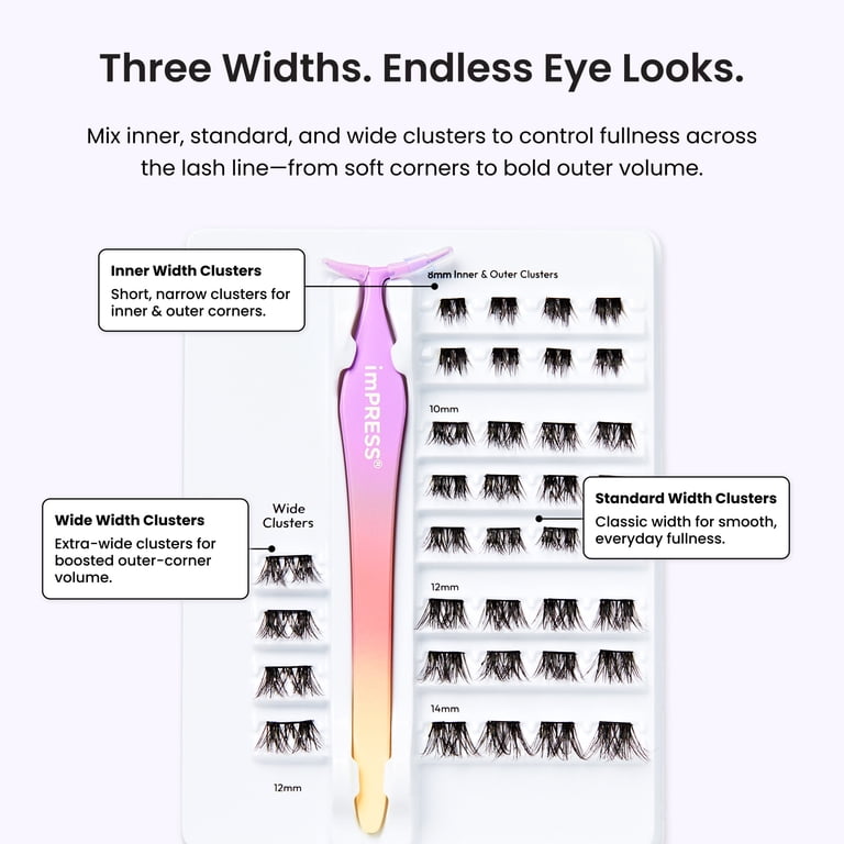 Impress Falsies Press On Self Adhesive Eyelashes, Classic Volume photo 8