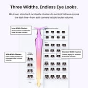 Kiss Impress Falsies Press On Self Adhesive Eyelashes, Classic Volume, 36 Lash Clusters